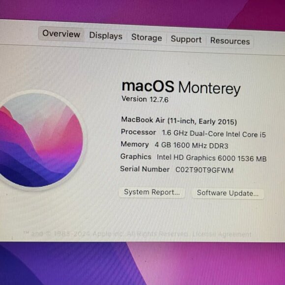 Macbook Air 11.6" 2015 - New Condition! w/Original Charger+Case! - Picture 3 of 3